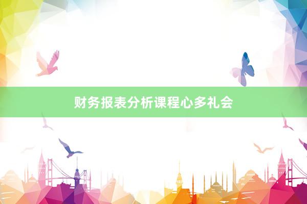 财务报表分析课程心多礼会