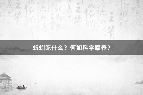 蚯蚓吃什么?何如科学喂养?